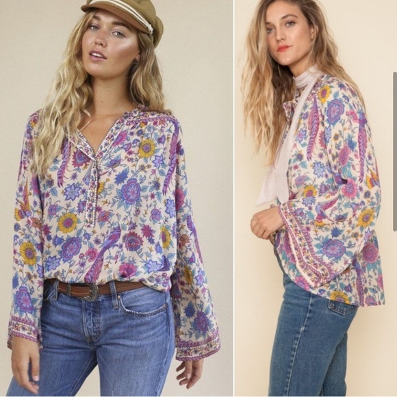 Spell Lovebird Blouse - Sz. L - Picture 2 of 10